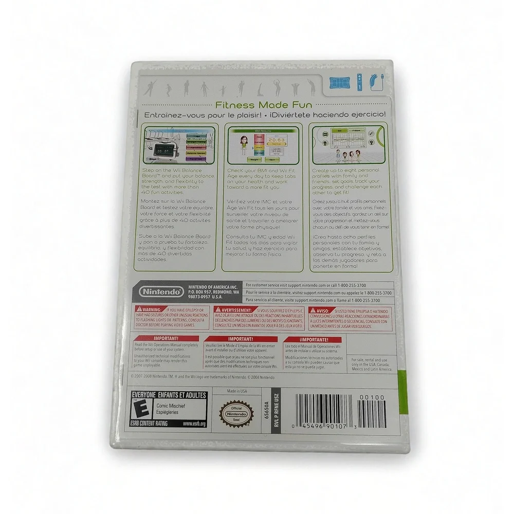 Nintendo Wii Fit Exercise Video Game Complete Manual Case Tested Fitness Balance